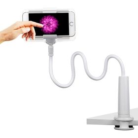 Rock Teleskopik Gövdeli Masaüstü Telefon ve Tablet Standı - Beyaz