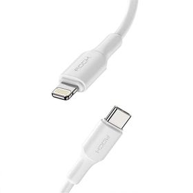 Rock Z18 PD 20W 1 mt Beyaz Type-C to Lightning Hızlı Data Şarj Kablosu