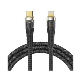 Rock Z21 33 W USB-C to Lightning PD 3 A 1.2 m Siyah Altın Uçlu Örgü Şarj ve Data Kablosu