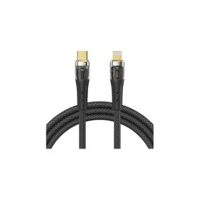 Rock Z21 33 W USB-C to Lightning PD 3 A 1.2 m Siyah Altın Uçlu Örgü Şarj ve Data Kablosu