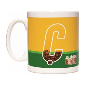 Rock'n Fox Ç Harfli Kahve Tasarımlı Baş Harf First Coffee Kupa Bardak