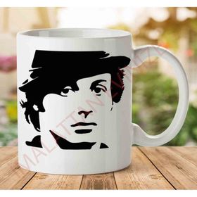 Rocky Balboa Siyah Baskılı Kupa Bardak