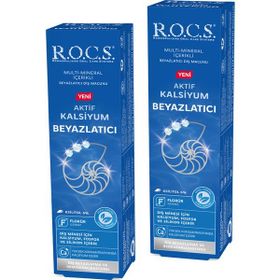 Rocs 2x94 gr Aktif Kalsiyum Beyazlatıcı Diş Macunu