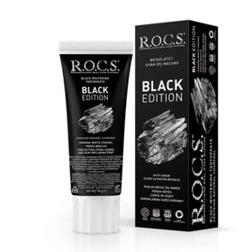 Rocs 74 g Black Edıtıon Kömür Özleri ile Beyazlatıcı Diş Macunu