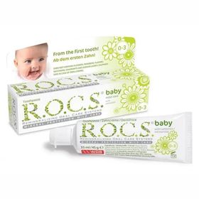 Rocs Baby 0-3 Yaş 35 ml Papatya Florürsüz Diş Macunu