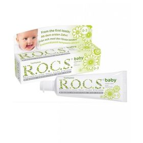 Rocs Baby 0-3 Yaş Papatya Özlü Yutulabilir Diş Macunu