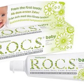 Rocs Baby 0-3 Yaş Papatya Özlü Yutulabilir Diş Macunu