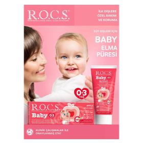 Rocs Baby 35 ml 0-3 Yaş Florürsüz Elma Püresi Diş Macunu