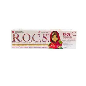 Rocs Baby 4-7 35 ml Yaş Ahududu Çilek Aromalı Diş Macunu