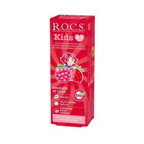 Rocs Baby 4-7 35 ml Yaş Ahududu Çilek Aromalı Diş Macunu