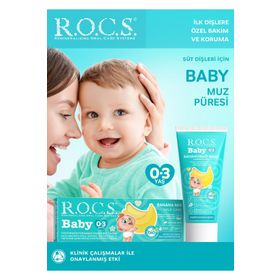 Rocs Baby 76533 0-3 Yaş 45 gr Muz Püresi Tadında Bebek Diş Macunu