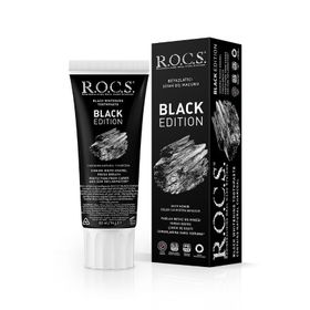 Rocs Black Edition 60 ml Kömür Özleri İle Ekstra Beyazlatıcı Diş Macunu