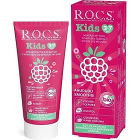 Rocs Kids 3-7 Yaş Ahududu Smoothie Tadında 45 ml Florürsüz Diş Macunu
