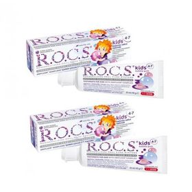 Rocs Kids 4-7 Yaş Ahududu Çilek Yaz Esintisi 2x35 ml Diş Macunu