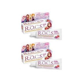 Rocs Kids 4-7 Yaş Ahududu Çilek Yaz Esintisi 2x35 ml Diş Macunu