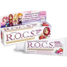 Rocs Kids 4-7 Yaş Ahududu Çilek Yaz Esintisi 45 gr Diş Macunu