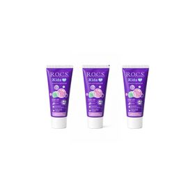 Rocs Kids 4-7 Yaş Meyveli Çocuk Balon Sakızı 3x35 ml Diş Macunu