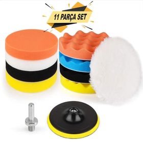 Rodex 115 mm 11 Parça Pasta Cila Polisaj Süngeri Pedi Seti