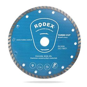 Rodex 180 mm Ultra Slım Turbo Elmas Testere Tuğla Granit Mermer Kesme Kesici Diski