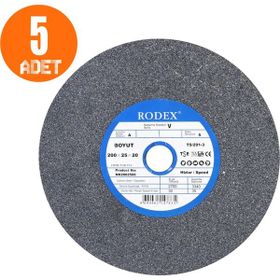 Rodex 200x25x20 mm 60 Kum 5 Adet Taşlama Bıçak Bileme Zımpara Taşı Taş Motoru