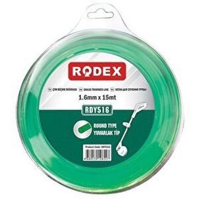 Rodex RDY516 1.6 mm 15 m Yeşil Yuvarlak Motorlu Tırpan Misina