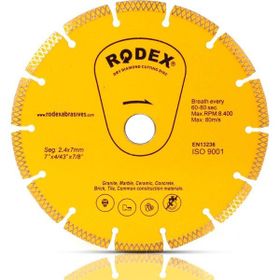 Rodex Rrz115 Turbo 115 mm Elmas Beton Tuğla Kesme Kesici Diski