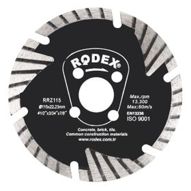 Rodex Rrz115 Turbo 115 mm Elmas Beton Tuğla Kesme Kesici Diski