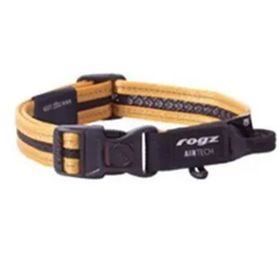 Rogz Air Tech Halsband Yumuşak Dokulu Hardal 26-40 cm Medium Köpek Boyun Tasması