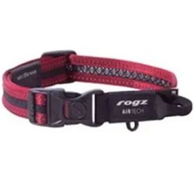 Rogz Air Tech Halsband Yumuşak Dokulu Kırmızı 26-40 cm Medium Köpek Boyun Tasması