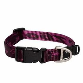 Rogz Alpinist Halsband Desenli Mor 26x40 cm Medium Köpek Boyun Tasması