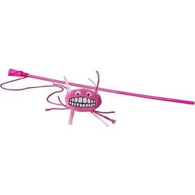 Rogz Catnip Flossy Magic Stick Gülen Surat Pembe 46 cm Kedi Olta Oyuncağı