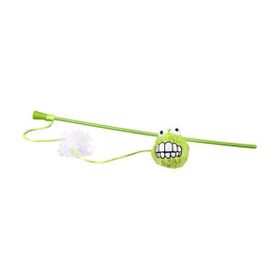 Rogz Catnip Toyz Fluffy Magic Stick Yeşil 46 cm Peluş Kedi Olta Oyuncağı