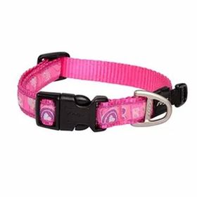Rogz Fancy Dress Halsband Pati Desenli Pembe 1.6x26-40 cm Medium Köpek Boyun Tasması