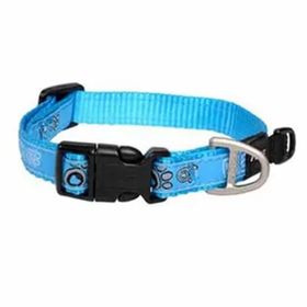 Rogz Fancy Dress Halsband Pati Desenli Turkuaz 1.6x26-40 cm Medium Köpek Boyun Tasması