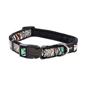 Rogz Fashion Halsband Karışık Desenli Siyah 1.6x26-40 cm Medium Köpek Boyun Tasması