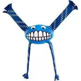 Rogz Toyz Grinz Flossy Gülen Surat Mavi 21 cm Medium Diş Bakım Köpek Oyuncağı