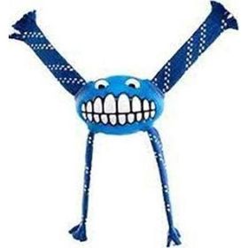 Rogz Toyz Grinz Flossy Gülen Surat Mavi 21 cm Medium Diş Bakım Köpek Oyuncağı