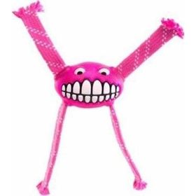 Rogz Toyz Grinz Flossy Gülen Surat Pembe 16.5 cm Small Diş Bakım Köpek Oyuncağı