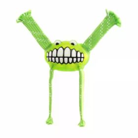 Rogz Toyz Grinz Flossy Gülen Surat Yeşil 16.5 cm Small Diş Bakım Köpek Oyuncağı
