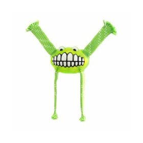 Rogz Toyz Grinz Flossy Gülen Surat Yeşil 16.5 cm Small Diş Bakım Köpek Oyuncağı