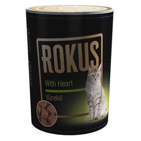 Rokus 410 gr Yürekli Yetişkin Konserve Kedi Maması