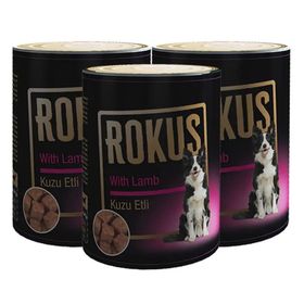 Rokus Kuzu Etli 410 gr 3'lü Köpek Konserve Maması