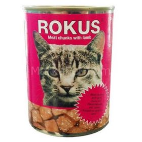 Rokus Kuzu Etli 410 gr Kedi Konservesi