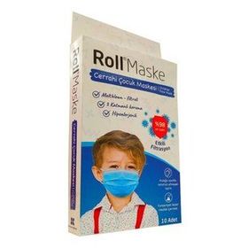 Roll 10'lu 1 Kutu Erkek Çocuk Cerrahi Maskesi
