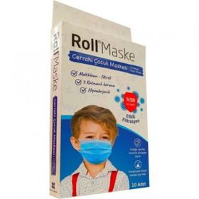 Roll 10'lu 1 Kutu Erkek Çocuk Cerrahi Maskesi
