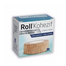 Roll 2.5 cmX4.5 m Kohezif Elastik Bandaj