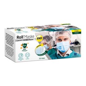 Roll 50'li 3 Katlı Telli Cerrahi Maske