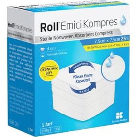 Roll 7.5x7.5 cm 25'li Emici Kompres Ped