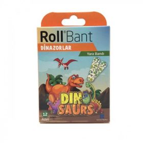 Roll Bant 12'li Yara Bandı Dinozorlar