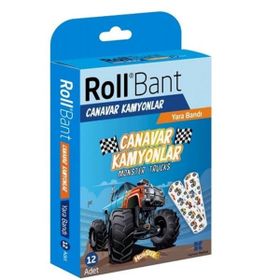 Roll Canavar Kamyonlar 12 Adet Yara Bandı